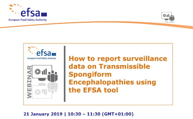 Seminario Web: Cómo informar datos de vigilancia sobre encefalopatías espongiformes transmisibles utilizando la herramienta EFSA